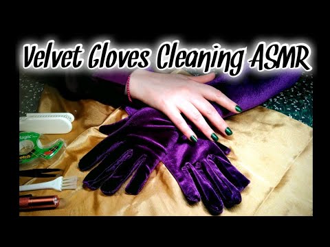 Satisfying Velvet Glove Cleaning ASMR 💜 No Talking