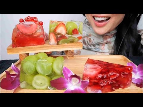 FRUIT JELLO (ASMR EATING SOUNDS) NO TALKING | SAS-ASMR