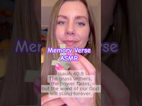 Memorize Isaiah 40:8 with me in ASMR #asmr #memoryverse #repeat #bibleverse #shorts #asmrshorts