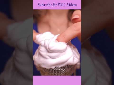 ASMR Shaving Cream on the Mic ❤️ Plastic Wrap #asmr #shorts