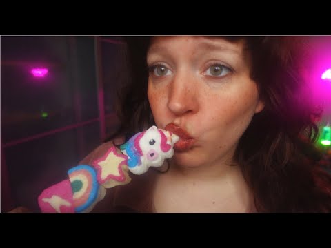 ASMR marshmallow eating and ramble (candy eating, chatting, mouth sounds)