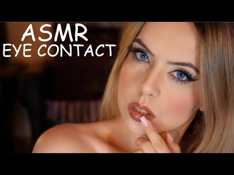 ASMR Close-up 🔴 Eye Contact (scratching, mouth sounds) | 4k