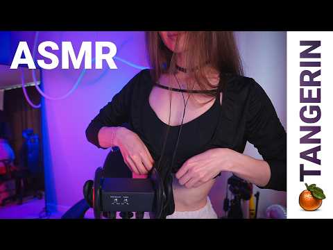 ASMR Spit Painting, Clothes Scratching & Relaxing Taps | Tangerin