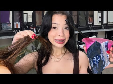 ASMR Your Cosmetology Bestie Bleaches your Hair (FAIL… opppsss) 