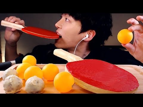 Mukbang Table Tennis Rackets🏓먹는 탁구채 먹방|탁구라켓 만드는 방법!| EDIBLE RACKET  EATING SHOW [SIO ASMR 시오]