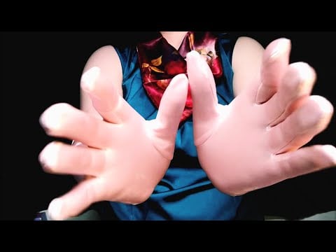 Mesmerizing Satin Gloves ASMR 💖 Hand Movements, Whispers & Rain