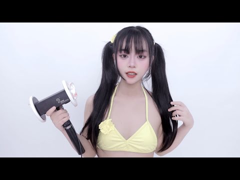 🥰晓美 Xiao Mei ASMR  舔耳口腔音喘息 Ear Licking  Licking And Eating Ear Licking
