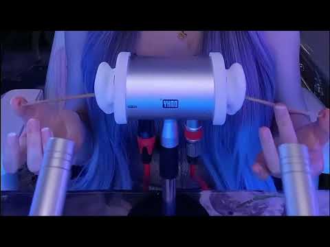 Most Soothing Ear Massage Ever with Feathers, Lace Gloves & Heartbeat Mic Sounds / 3Hr (No Talking)