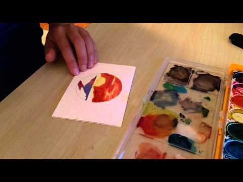 ASMR no talking painting a card for relaxation