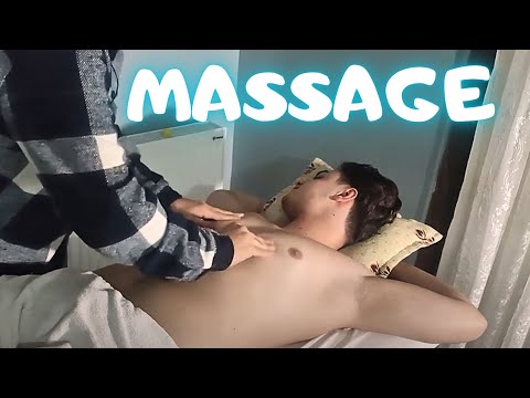 ASMR AMAZING TURKISH MASTER MASSAGE-Chest,leg,feet,arm,back,abdomen