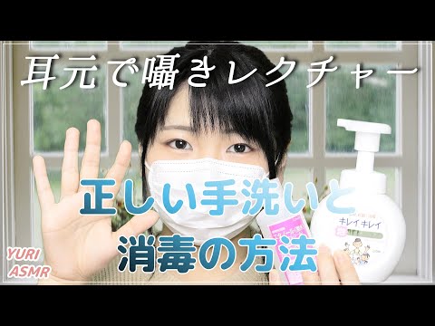 【ASMR】耳元で「正しい手洗いと消毒の方法」囁きレクチャー｜Hand washing and disinfection