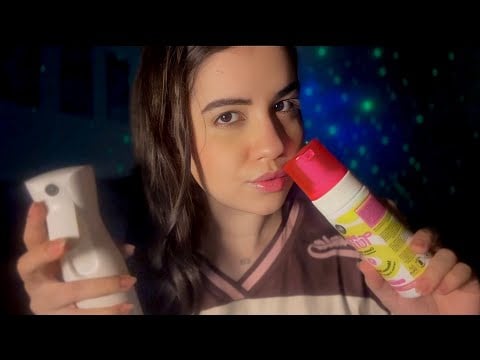 ASMR ARRUMANDO SEU CABELO PARA DORMIR 😴 
