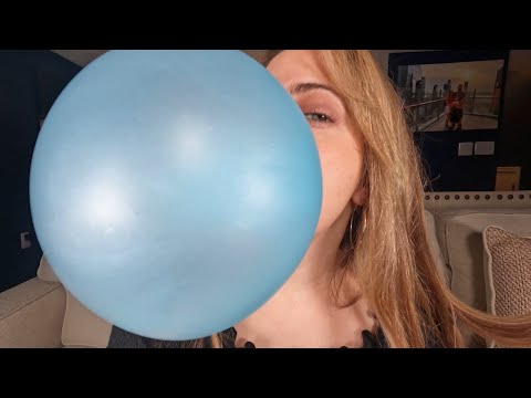 ASMR Gum Chewing *Big Bubbles* - Part 2 🍬 Rambles 💙