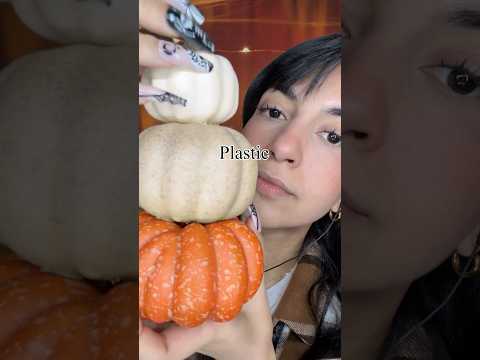 Which ASMR pumpkin sounds the best? 🎃👂 #asmr #asmrsounds #tingles