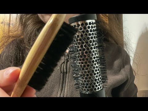 Lofi asmr heatless curls on you, clipping, brushing & sectioning your hair| no talking