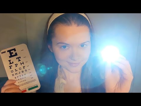 ASMR Eye Exam 💡 Soft Spoken Medical Doctor Roleplay (UP CLOSE)