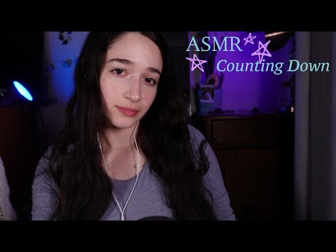 ASMR Sleepy Hand Movements & Counting Down From 100 + Mouth Sounds ♥