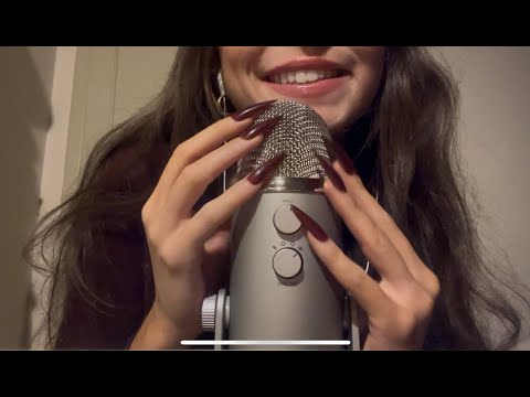 My sixteenth ASMR video | mic scratching + close clicky whispering