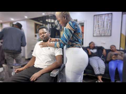 ASMR Massage: This Beautiful Curvy Lady Barber Had Something Special in Mind...😴