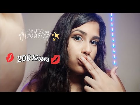 ASMR - 200 KISSES 💋/ DURMA EM MENOS DE 10 MINUTOS COM BEIJINHOS/ beijos no microfone/ Asmr kisses