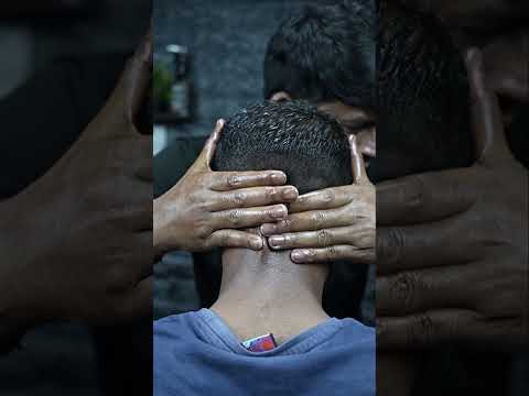 Indian Barber Neck Cracking Head Massage ASMR #shorts