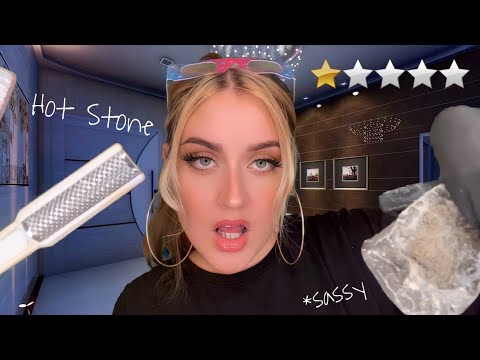 ASMR Am schlechtesten bewertetes Spa Roleplay mit Layered Sounds deutsch😰Facial& Hot Stone Massage