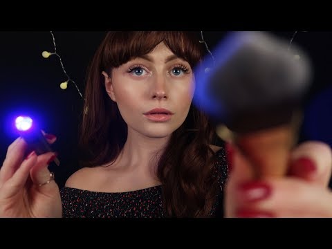 [ASMR] Visual Triggers For Sleep (Personal Attention) Face brushing, Measuring and Light Tracing