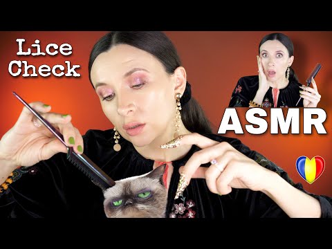School Nurse Lice Check/ Control de păduchi 😉  *ASMR în Română