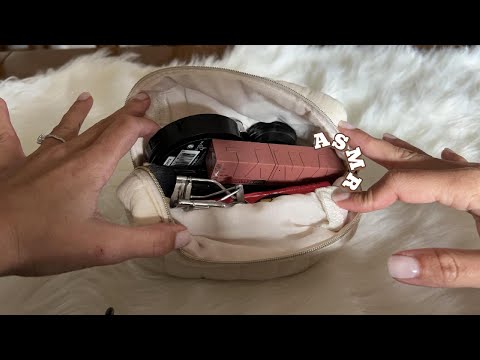 ASMR FR - Ce que j'emporte avec moi quand je pars en week-end [chuchotements, tapping, ...] 🌸🌼 🌷 💮