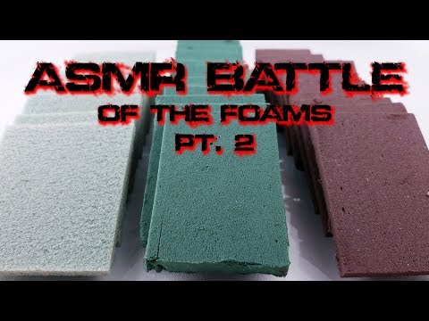 ASMR Thin Floral Foam Battle Crushing   Satisfying Floral Foam ASMR