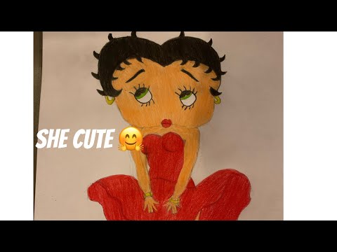 ASMR Coloring Betty Boop Drawing