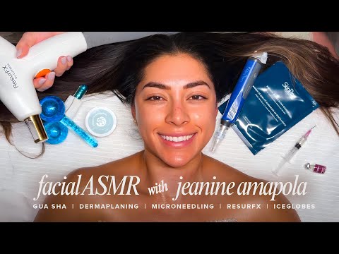 Jeanine Amapola ASMR Facial Skinpen Microneedling | Resurfx | Ice Globes & Gua Sha