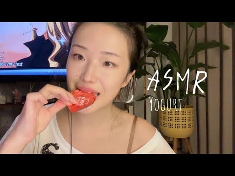 Yogurt Licking， super tingly Mouth Sounds ASMR  (No Talking)