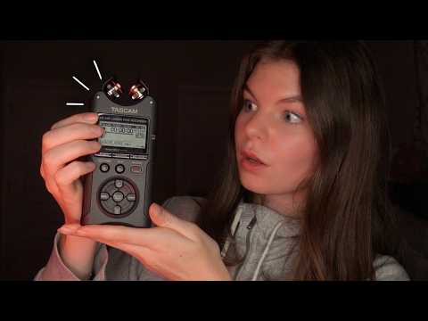 ASMR unboxing my new Tascam mic… first test (oops 😭)