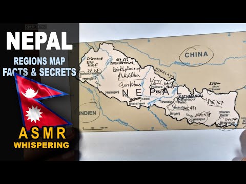 ASMR: Map of NEPAL Tracing | Main Cities Less known facts and Highlights | ASMR maps and facts