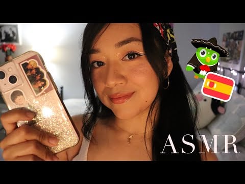 ASMR en espanol | practicing my Spanish on Duolingo
