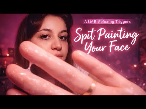 ASMR Painting With Spit | Relaxing Visual & Mouth Sounds