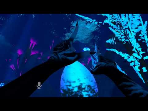 💙Dark neon ocean, ASMR with talking 💙