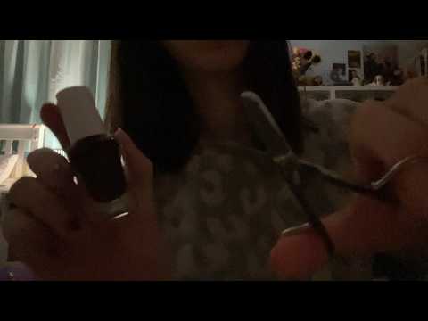 asmr cutting your hair and nails