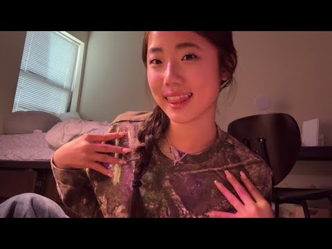 COLLEGE ASMR Whispered Ramble + OOTD fit check 