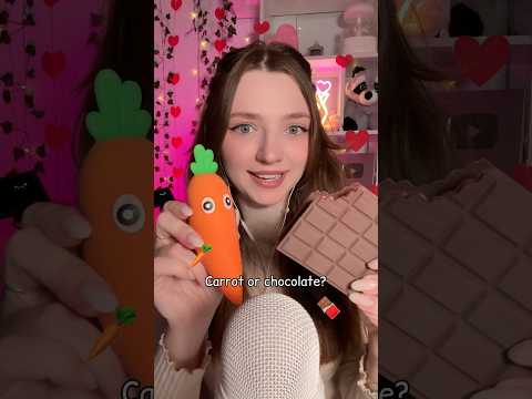 ASMR carrot or chocolate? 🥕🍫