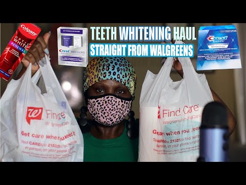 TEETH WHITENING WALGREENS HAUL ASMR CHEWING GUM