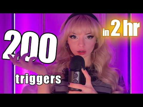 ASMR 200 Triggers in 2 Hours (changes every 36 seconds)