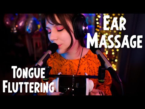 ASMR Tongue Fluttering, Mouth Sounds and Ear Massage 💎 No Talking, 3Dio and Rode nt5