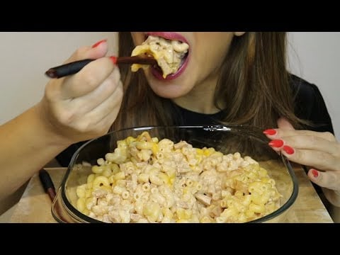 ASMR MAC N CHEESE / BACON / BELL PEPPERS / no talking / CREMA ASMR #asmr #macncheese #bacon #mukbang