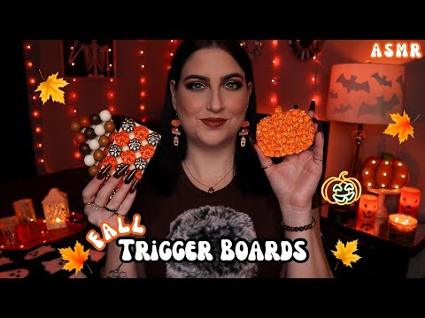 ASMR | Fall Trigger Boards 🍁 (Scratching, Tapping, & Textured Sounds)