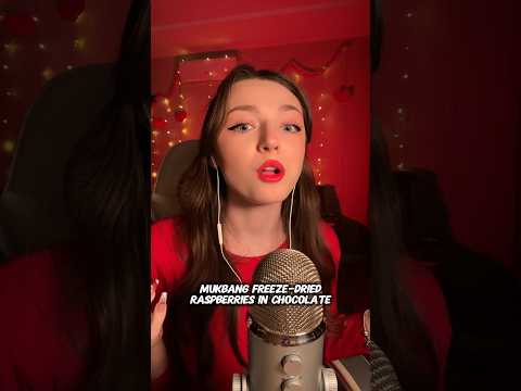 Mukbang freeze-dried raspberries in chocolate #asmr #asmrrelax #asmrsleep #relax #tingles #asmrvideo