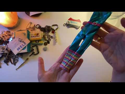 ASMR Rummage through Antique Suitcase Bits - Soft Spoken