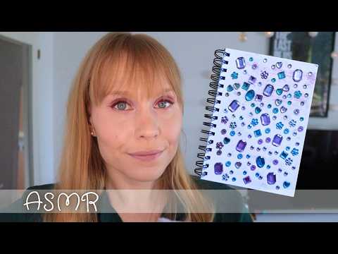 ASMR SUOMI | Timantti Vihko💜💎Over Explaining (tapping, page turning)