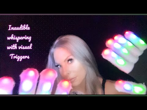 ASMR- Inaudible/Unintelligible Whispers -Warning- Flashing Strobe Light Visuals